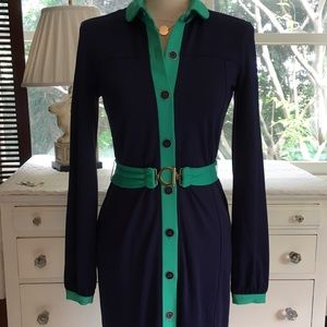 LILLY PULITZER BLUE BELTED DRESS